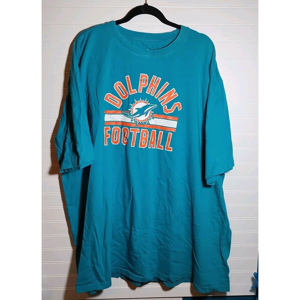 NFL Miami Dolphins T-shirt 4Xl Aqua Chest Graphic Football Fanatics Short Sleeve